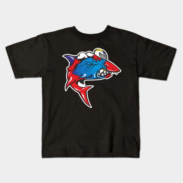 A SHARK Kids T-Shirt by irvtolles